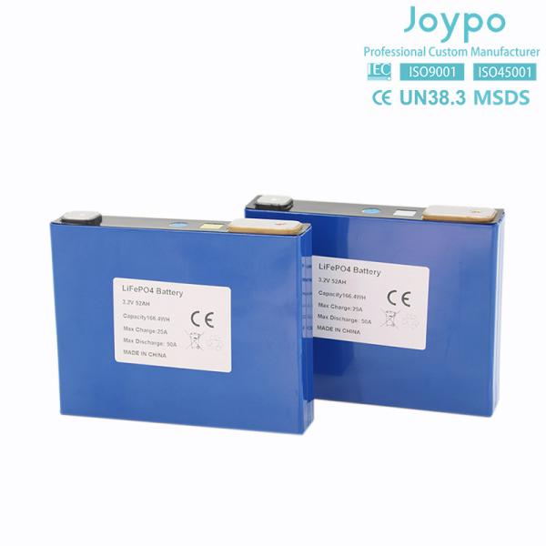 Buy cheap 3.2V 52Ah Lithium Deep Cycle Battery Prismatic Lifepo4 Rechargeable Batteries from wholesalers