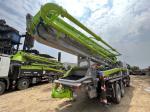 Green 2015 Zoomlion 38m Used Concrete Pump on Mercedes Benz High Productivity