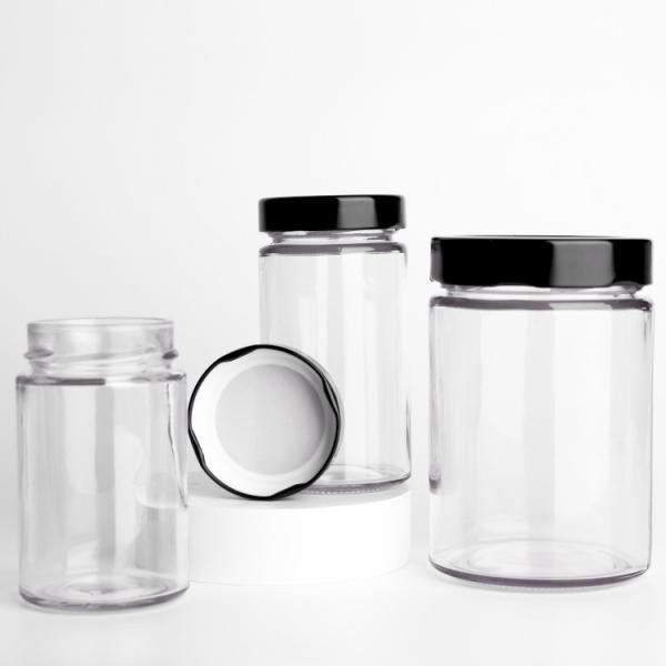 Wholesale Round Glass Pickles Jar 195ml 240ml 350ml Honey Spice Chili Sauce