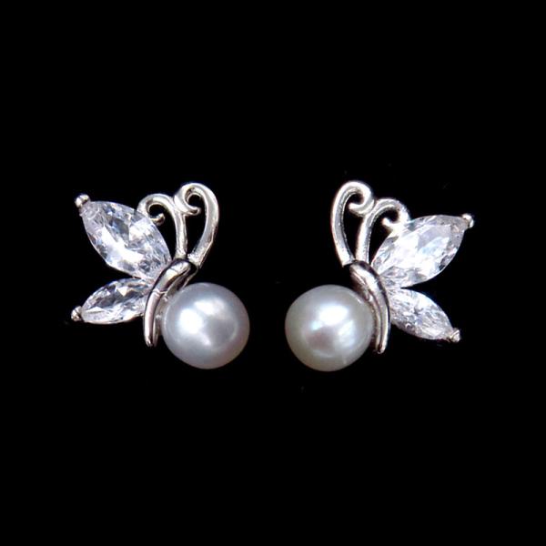 Buy cheap Birds Shape Silver 925 Zircon Earrings Stub For Young Lady Cute Design from wholesalers