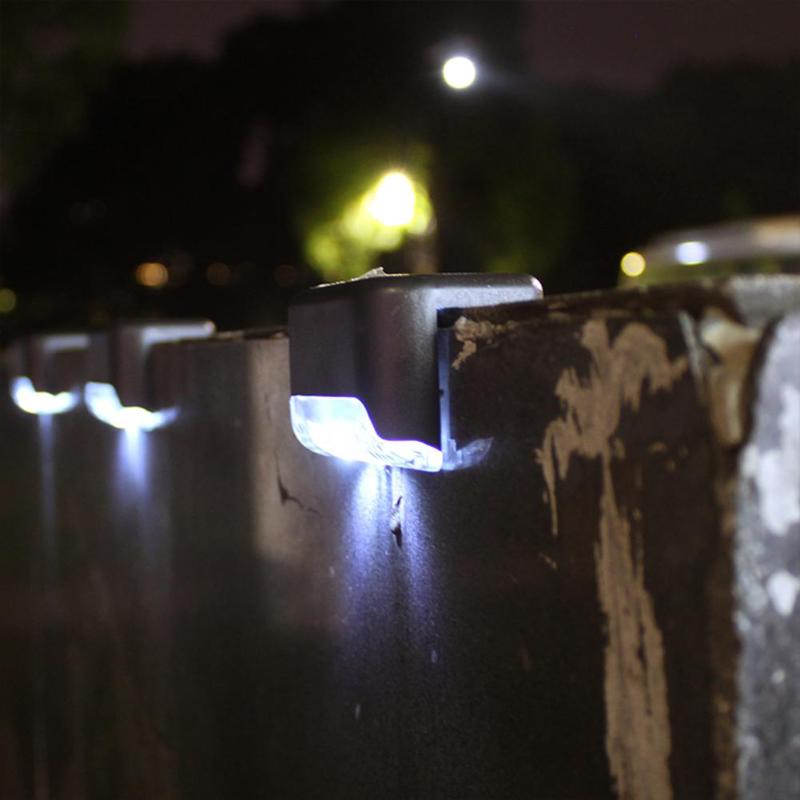 LED Solar Lamp Path Stair Outdoor Lights Waterproof Wall Garden Landscape Step Deck Lights Balcony Fence Solar Light