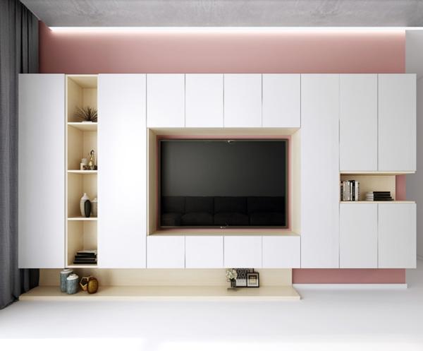 Buy cheap Nordic Living Room TV Shelves Three Color Warm Furniture Online Custom from wholesalers