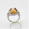 Buy cheap 925 Silver 11mmx15mm Oval Champagne Citrine Ring Gemstone Jewelelry (R0090) from wholesalers