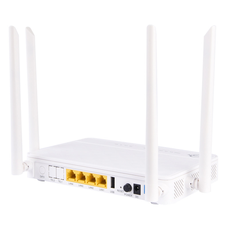 XPON GPON EPON ONU DUAL BAND AC WIFI 2.4G+5G ONU 4GE+WIFI+2TEL+CATV+USB