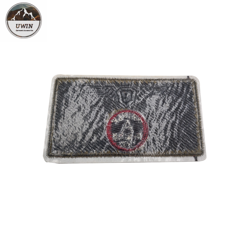 Army Green Custom Woven Patches / Iron On Uniform Patches Customized Logo