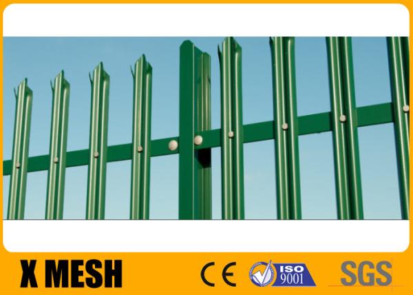 Buy cheap Green Powder Coated Palisade Fence Panels Pale Thickness 3mm For Thermal Power Plant from wholesalers