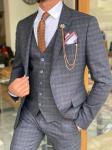 45% Wool Blue Tuxedo Suit