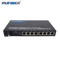 Buy cheap OEM ODM Rj45 8 Port Network Switch With Single Fiber SC 1310nm 1550nm product