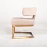 Buy cheap Unique design leisure stainless steel dining chair upholstery arm chair sofa chair for living room hotel from wholesalers