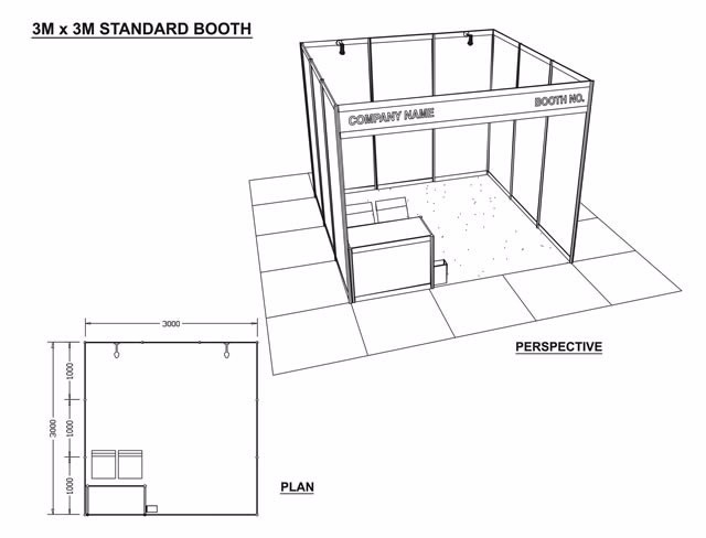 3x3M Standard Booth For Exhibition Expo Hall,Modular Shell Scheme Stand,R8 System Aluminiu