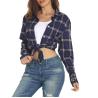 Buy cheap Womens Plaid Button Down Shirt Long Sleeve Flannel Classic Casual Blouse from wholesalers