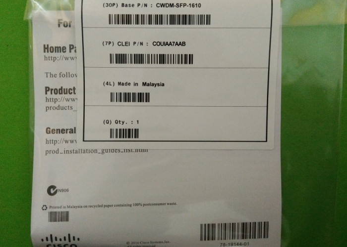 CWDM-SFP-1610 SFP Module Single Mode 80KM 1.25Gb/s 3.3V Double LC Interface