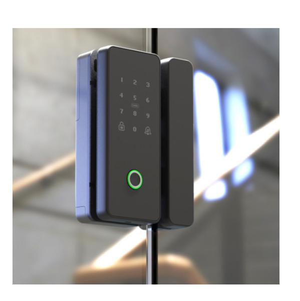 Buy cheap House Fingerprint Glass Door Smart Lock Black Color from wholesalers