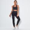 Buy cheap Seamless 2 Piece Yoga Set Clothes Nylon Spandex High Elastic Knitted Striped from wholesalers