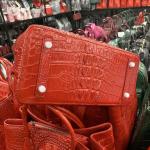 Microfiber Croc Leather Fabric Recycle Friendly For Lady'S Hang Bag