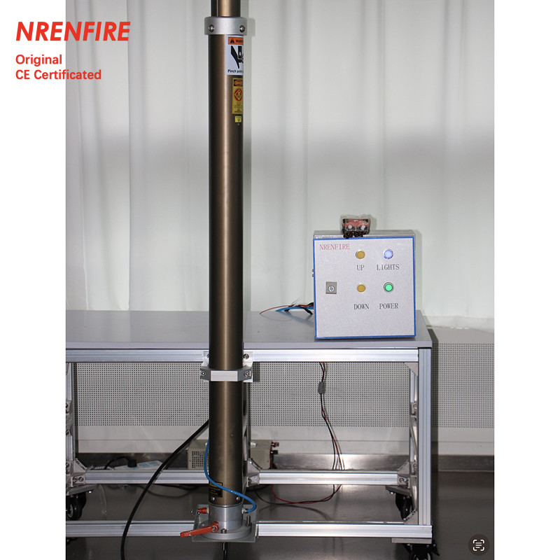 4.6m portable pneumatic telescopic mast light tower-inside wires-4x60W LED-mobile light tower-solar tower mast lighting