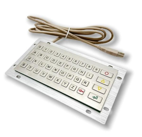 Buy cheap Waterproof IP65 Outdoor 41 keys Mini Stainless Steel Metal Keyboard Rear Panel Mounted from wholesalers
