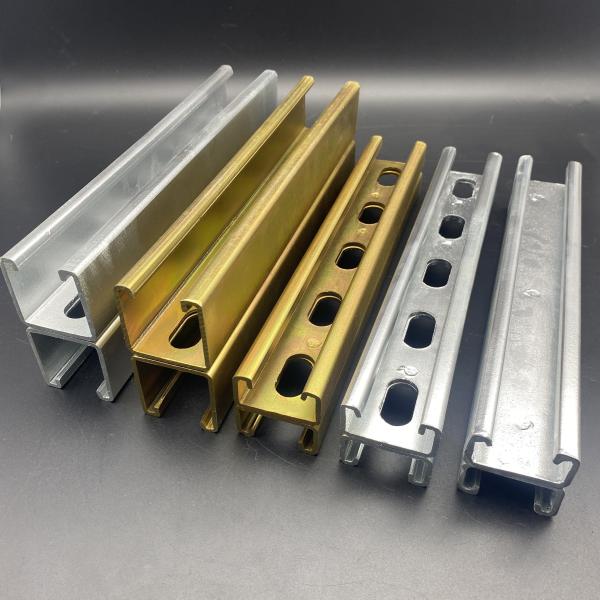 Gold Zinc 41x41 41x82 Slotted Plain Back to Back Strut Channel