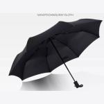 Windproof Houseware Plastic Products Automatic Open 3 Folding Umbrella With Logo
