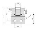 Furniture Cabinet Door Concealed Hinge Detachable Black Powder Coated
