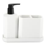 3Pcs White Polyresin Caddy Bathroom Accessories Set For Home Hotel Bathroom