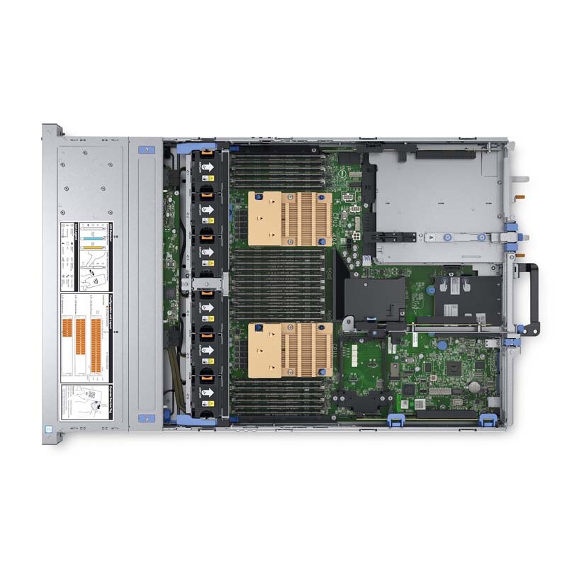 Dell server host R750XA, rack mounted 2U, video streaming storage, super integrated database chassis