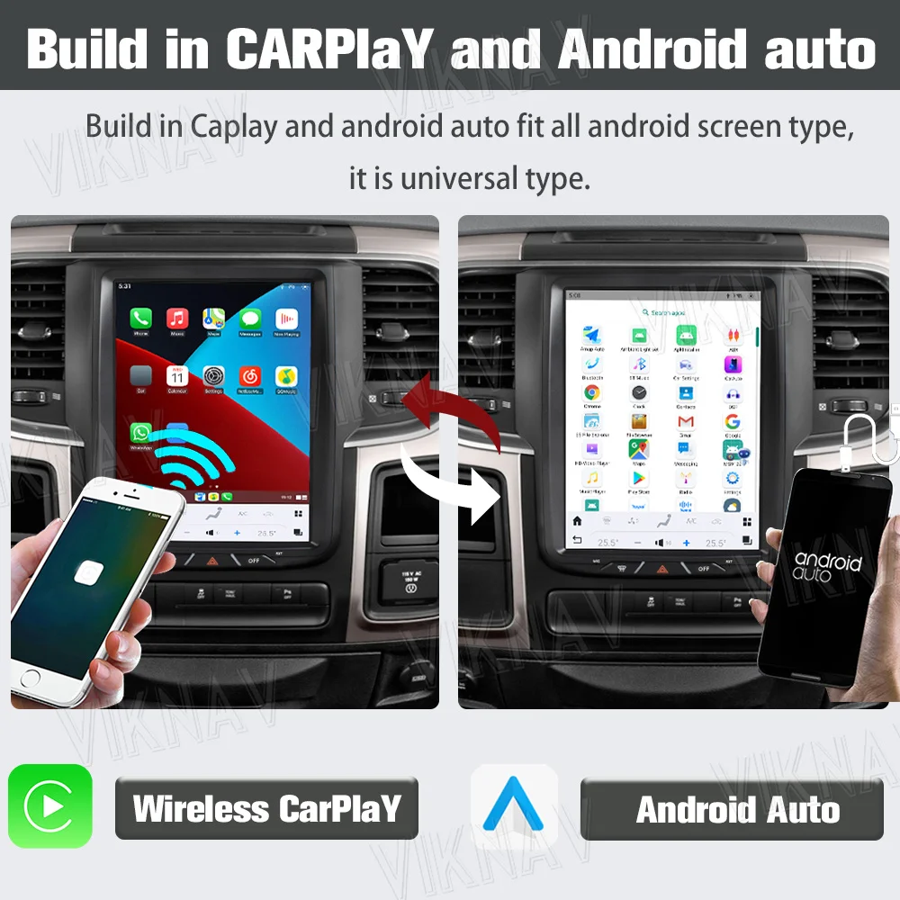 10.5 Inch Touch Screen 8 Core Android Car Radio For Dodge Ram 1500 2013-2018 Head Unit