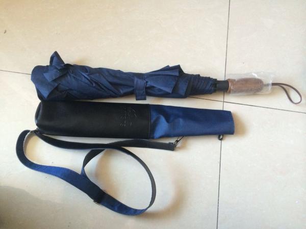 Buy cheap Vented Golf Umbrella Wooden Handle Double Layer Canopy Offer UV Protection from wholesalers