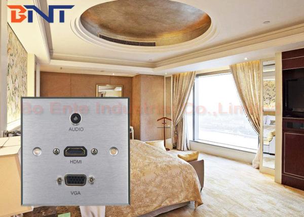 Buy cheap Aluminum Alloy Wall Socket Plates 86×86MM For Five Star Hotel Guest Room from wholesalers