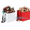 Buy cheap flower carrier bag for gift, paper bag for carry flower,Waterproof white Kraft paper flower bag for packing with ribbon from wholesalers