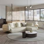 334cm Leather Living Room Sofas
