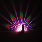 Novelty gifts product Peacock projection lamp, funny toys attractive peacock