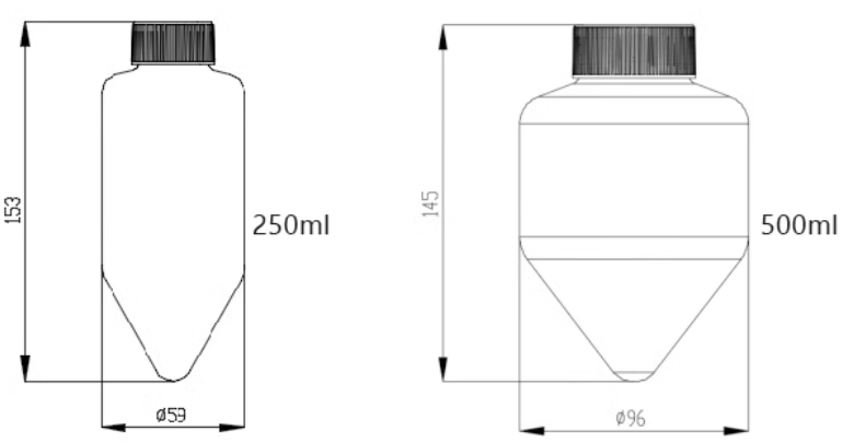 Classification Centrifuge Tubes 250ml Conical Tube for High Speed Centrifuge Machine