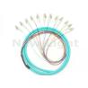 Buy cheap Green LC OM3 Fiber Patch Cord , 1.5M Length 12 Core Multimode Fiber Optic Cable from wholesalers