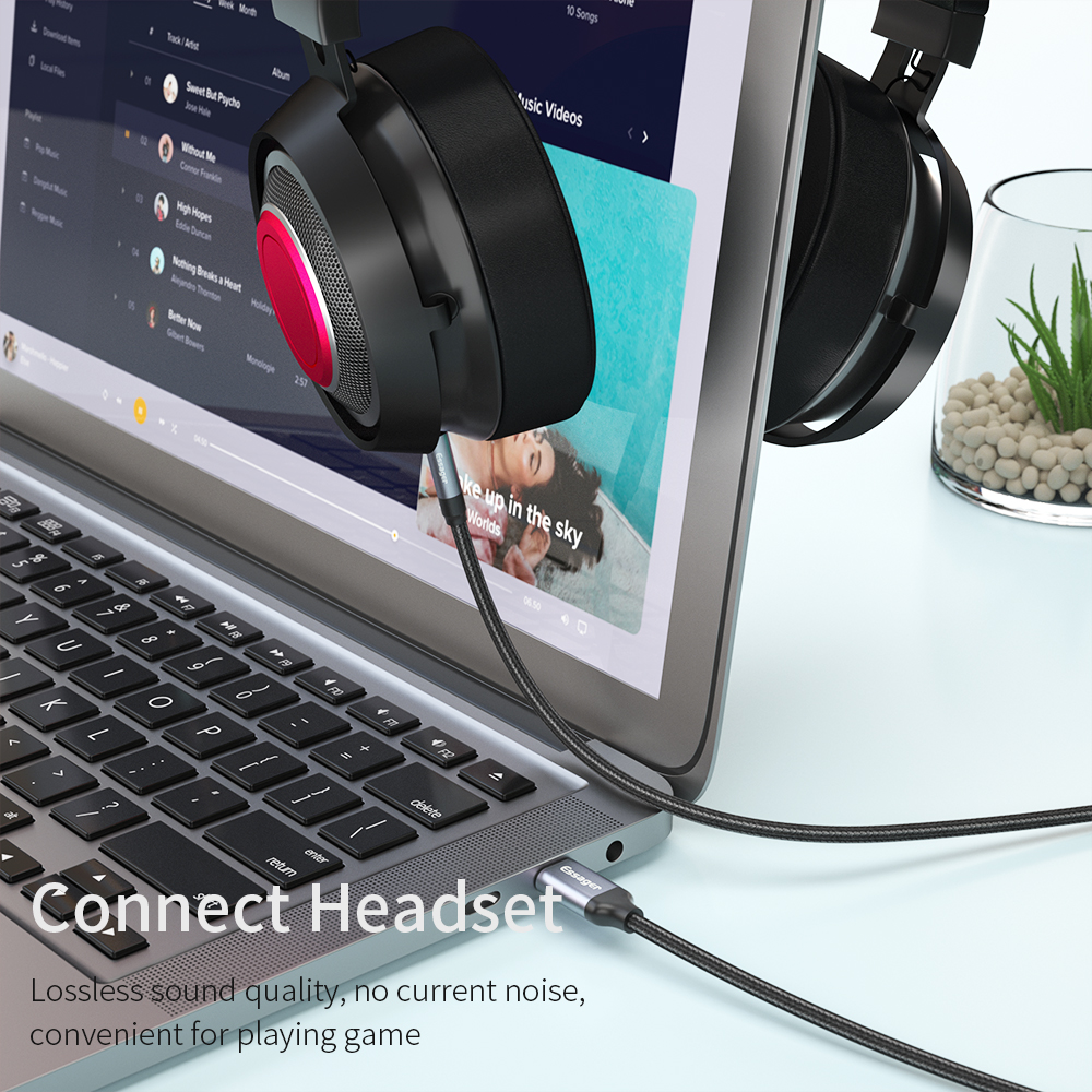 Type C Adapter Port To 3.5MM Audio Jack Cable Customized