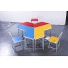 Buy cheap Colourful Six Joint Student Desk And Chair Set PVC Edge For Training Room from wholesalers