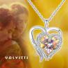 Buy cheap Valentine 925 Heart Shaped 6.23g 1.18in Sterling Silver Heart Pendant Necklace SGS from wholesalers
