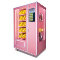 Buy cheap Automatic Soft Drink Vending Machine , 24 Hours Pink Sweet Commercial Vending product