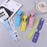Cartoon and Modern Design Silicone Luggage Tag with Privacy Name ID Card BPA