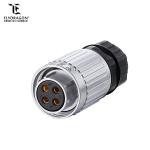 IP67 4 Pin Plug Approved 20A Screw Fixed Electric Current Metal Underwater