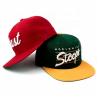 Buy cheap Custom 3d Puff Embroidery Flat Brim Snapback Hats Black Red Blue Color from wholesalers