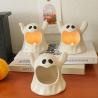 Buy cheap Small White Ceramic Decorative Pieces Plain Patterned Printed Embossed Carved Design from wholesalers
