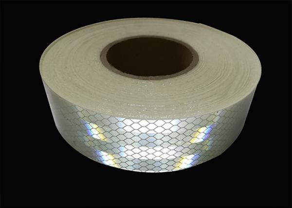 Yellow Red White Reflective Tape Sheets , High Visibility Night Light Reflective