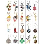 Custom Metal Rubber Key Chain Health Positive Reminder Hard Enamel Keychain