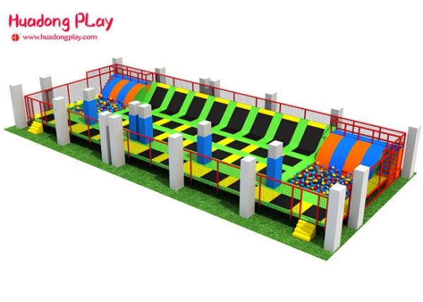 Buy cheap Large Size Trampoline Park Equipment , Professional Square Trampoline 29.8x10.9x3.4m Real case in Kazakhstan from wholesalers