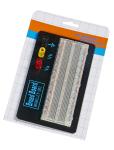 Red / Blue Contacts Transparent Breadboard Black Aluminum Backing Plate