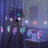 Buy cheap Christmas Lights Led 3.5M Curtain String Light Garland Star Moon 220V/110V Fairy Lights Outdoor/Indoor For Home Festival from wholesalers