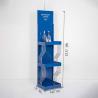 Buy cheap Metal iron steel wine liquor whisky bottle 3 layers blue retail floorstanding display rack from wholesalers