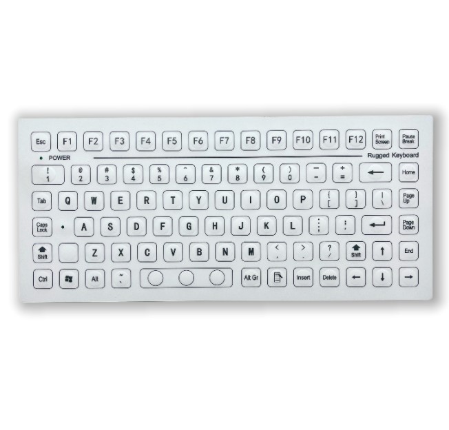 IP67 85 Keys Industrial Membrane Keyboard Antistatic waterproof dustproof Rear Panel Mounted -40℃