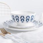 16pcs New Bone China Dinner Set , Concrete Ceramic Dinner Set For 4 Person